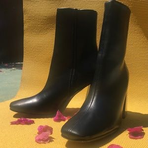 Black Heeled Ankle Boot Size 10